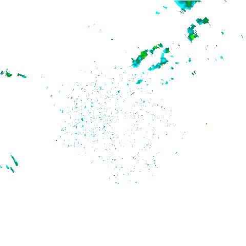 Rain radar, 70km range, 1:20am